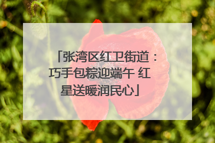 张湾区红卫街道：巧手包粽迎端午 红星送暖润民心
