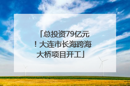 总投资79亿元！大连市长海跨海大桥项目开工