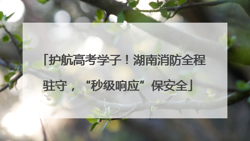 护航高考学子！湖南消防全程驻守，“秒级响应”保安全