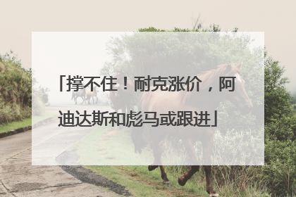 撑不住！耐克涨价，阿迪达斯和彪马或跟进