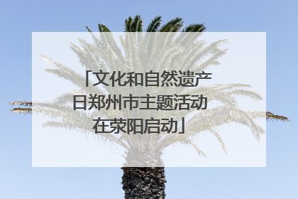 文化和自然遗产日郑州市主题活动在荥阳启动