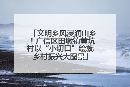 文明乡风浸润山乡！广信区田墩镇黄坑村以“小切口”绘就乡村振兴大图景