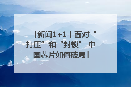 新闻1+1丨面对“打压”和“封锁” 中国芯片如何破局