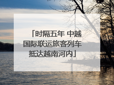 时隔五年 中越国际联运旅客列车抵达越南河内