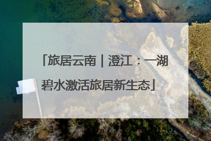 旅居云南｜澄江：一湖碧水激活旅居新生态