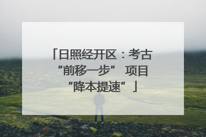 日照经开区：考古“前移一步” 项目“降本提速”