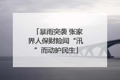 暴雨突袭 张家界人保财险闻“汛”而动护民生