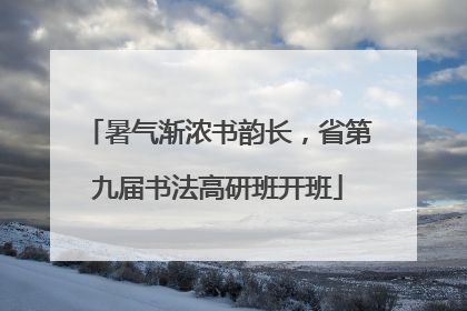 暑气渐浓书韵长，省第九届书法高研班开班