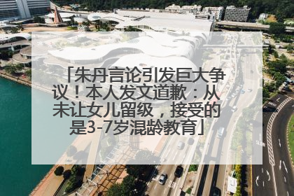 朱丹言论引发巨大争议！本人发文道歉：从未让女儿留级，接受的是3-7岁混龄教育