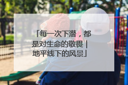 每一次下潜，都是对生命的敬畏｜地平线下的风景