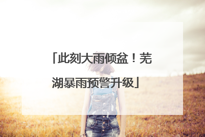此刻大雨倾盆！芜湖暴雨预警升级