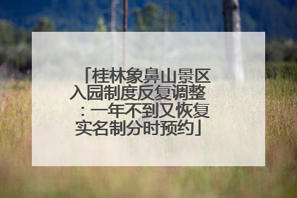 桂林象鼻山景区入园制度反复调整：一年不到又恢复实名制分时预约