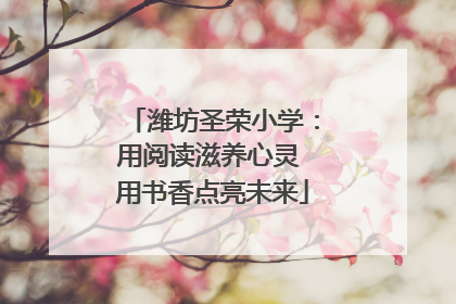 潍坊圣荣小学：用阅读滋养心灵 用书香点亮未来