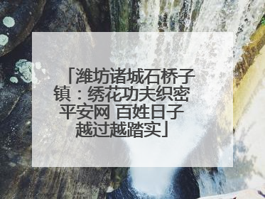 潍坊诸城石桥子镇：绣花功夫织密平安网 百姓日子越过越踏实