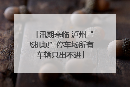 汛期来临 泸州“飞机坝”停车场所有车辆只出不进