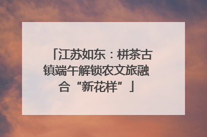江苏如东：栟茶古镇端午解锁农文旅融合“新花样”