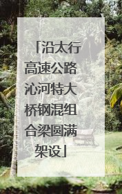 沿太行高速公路沁河特大桥钢混组合梁圆满架设