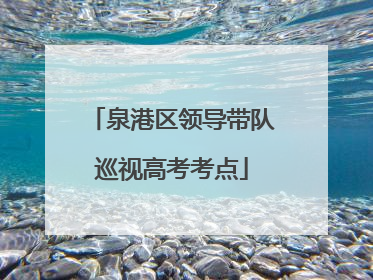 泉港区领导带队巡视高考考点