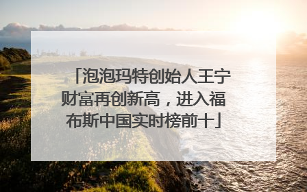 泡泡玛特创始人王宁财富再创新高，进入福布斯中国实时榜前十