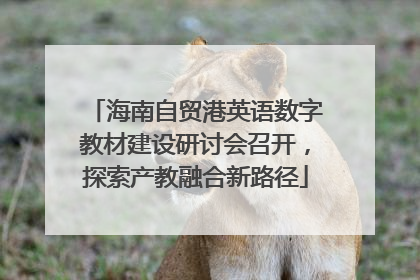 海南自贸港英语数字教材建设研讨会召开，探索产教融合新路径