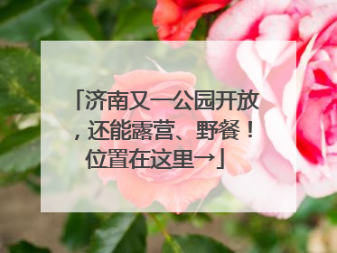 济南又一公园开放，还能露营、野餐！位置在这里→