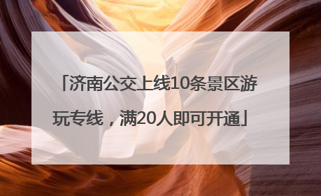 济南公交上线10条景区游玩专线，满20人即可开通