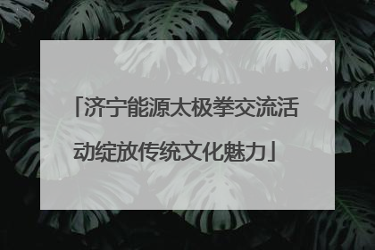 济宁能源太极拳交流活动绽放传统文化魅力
