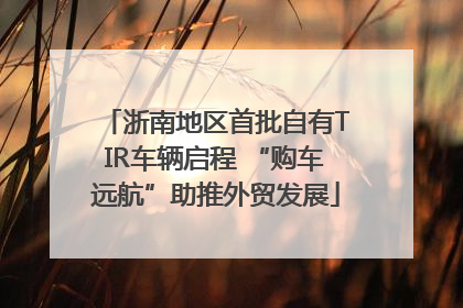 浙南地区首批自有TIR车辆启程 “购车远航”助推外贸发展