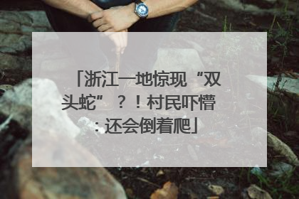 浙江一地惊现“双头蛇”？！村民吓懵：还会倒着爬
