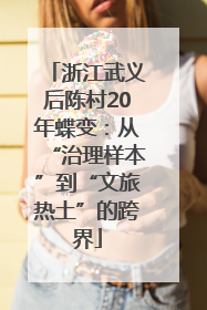 浙江武义后陈村20年蝶变：从“治理样本”到“文旅热土”的跨界