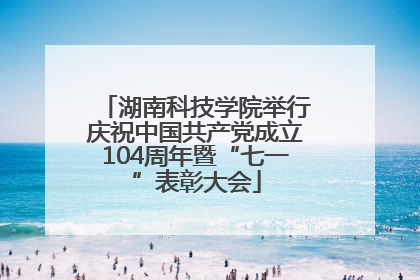 湖南科技学院举行庆祝中国共产党成立104周年暨“七一”表彰大会