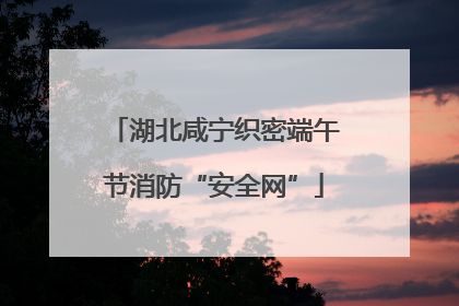 湖北咸宁织密端午节消防“安全网”