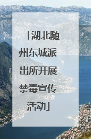 湖北随州东城派出所开展禁毒宣传活动