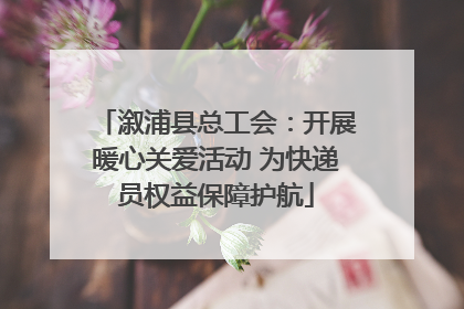 溆浦县总工会：开展暖心关爱活动 为快递员权益保障护航