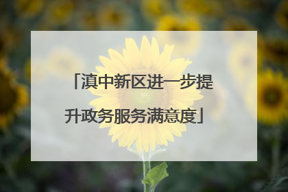 滇中新区进一步提升政务服务满意度