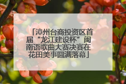 漳州台商投资区首届“龙江建设杯”闽南语歌曲大赛决赛在花田美事圆满落幕