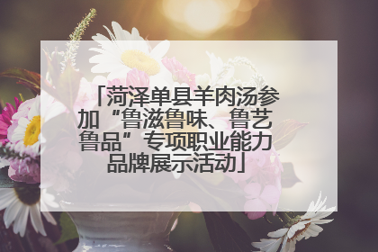 菏泽单县羊肉汤参加“鲁滋鲁味、鲁艺鲁品”专项职业能力品牌展示活动