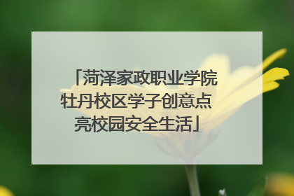 菏泽家政职业学院牡丹校区学子创意点亮校园安全生活