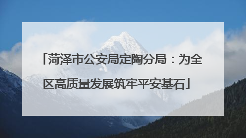 菏泽市公安局定陶分局：为全区高质量发展筑牢平安基石