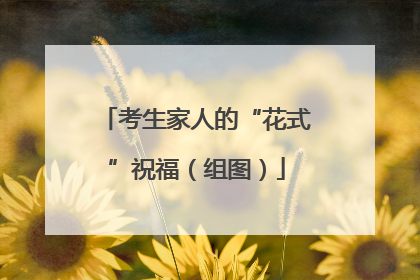 考生家人的“花式”祝福（组图）