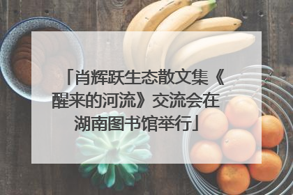 肖辉跃生态散文集《醒来的河流》交流会在湖南图书馆举行