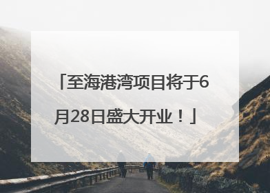 至海港湾项目将于6月28日盛大开业！
