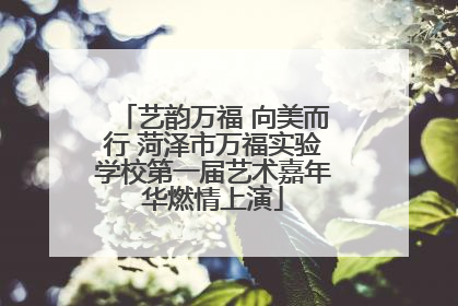 艺韵万福 向美而行 菏泽市万福实验学校第一届艺术嘉年华燃情上演