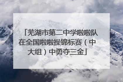 芜湖市第二中学啦啦队在全国啦啦操锦标赛（中大组）中勇夺三金