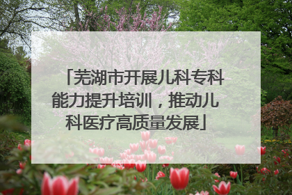 芜湖市开展儿科专科能力提升培训，推动儿科医疗高质量发展