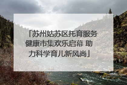 苏州姑苏区托育服务健康市集欢乐启幕 助力科学育儿新风尚