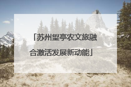苏州望亭农文旅融合激活发展新动能