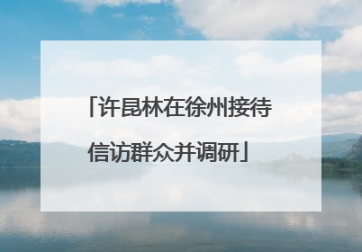 许昆林在徐州接待信访群众并调研