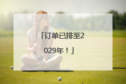 订单已排至2029年！