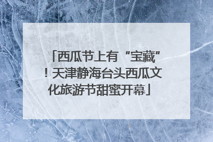 西瓜节上有“宝藏”！天津静海台头西瓜文化旅游节甜蜜开幕